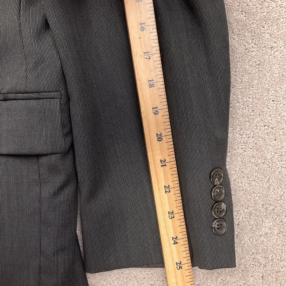 Ralph Lauren Blazer Mens 46 Charcoal Double Breasted Wool Cashmere Classic